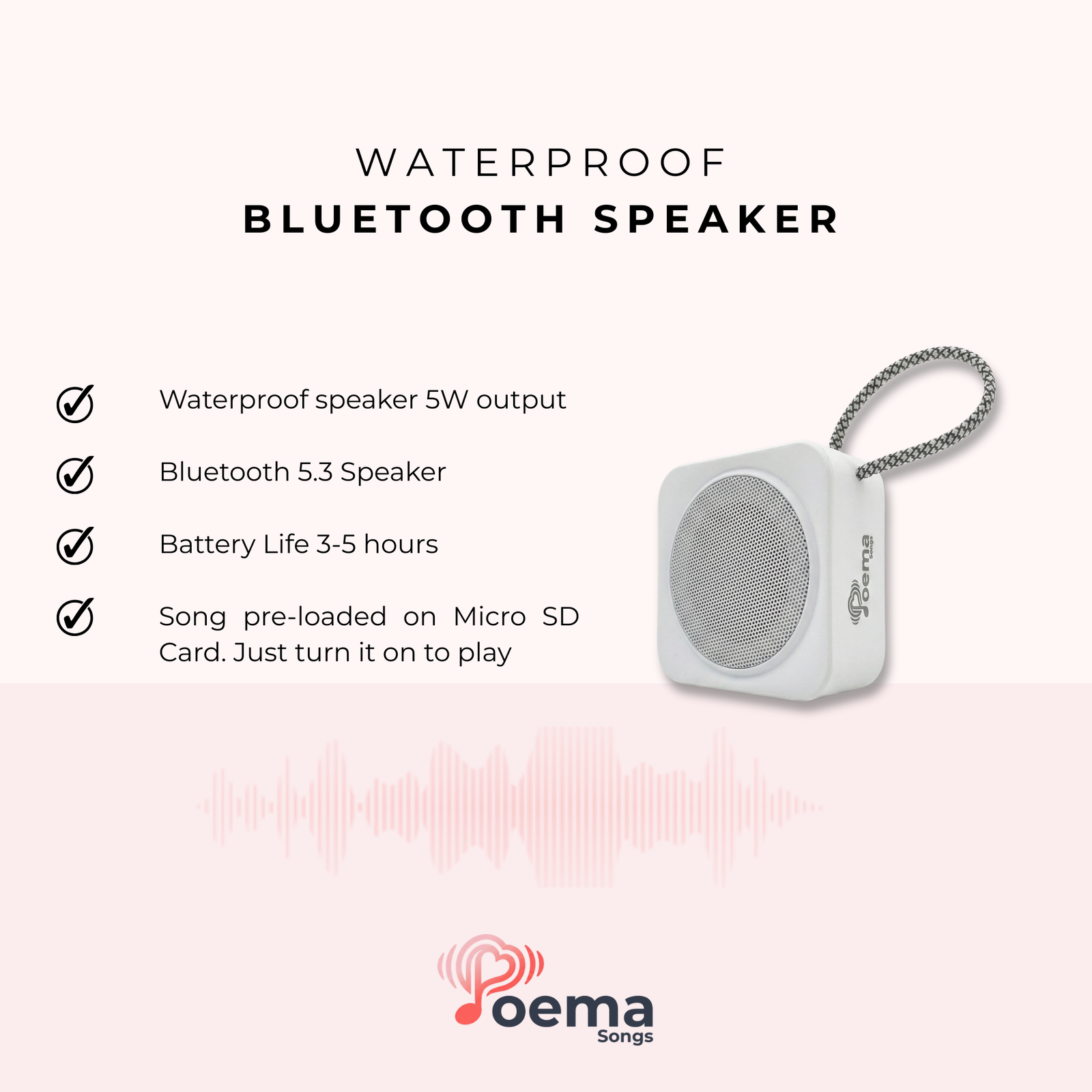 Waterproof Bluetooth Speaker - MP3 Player