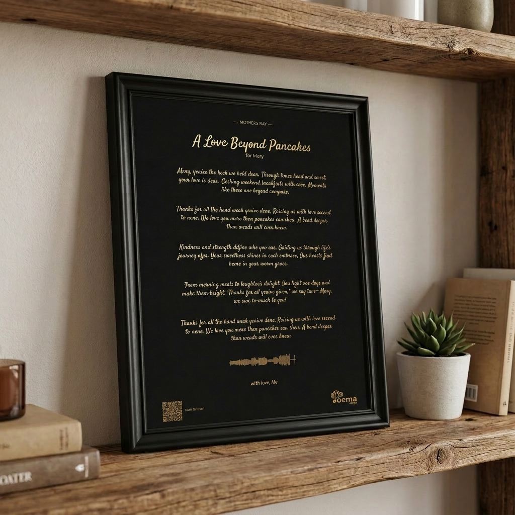 Foil Lyrics Portrait — Black