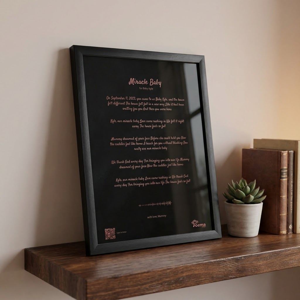 Foil Lyrics Portrait — Black