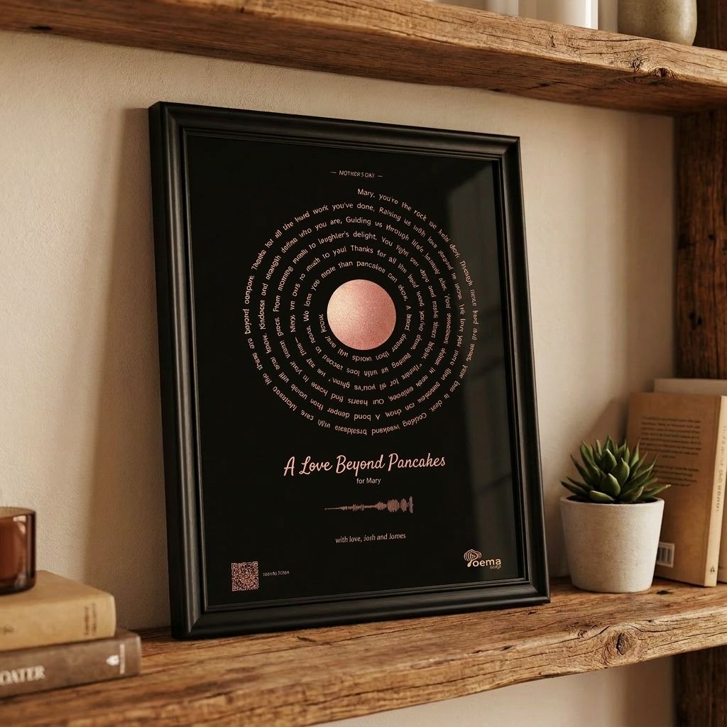 Foil Lyrics Portrait — Black