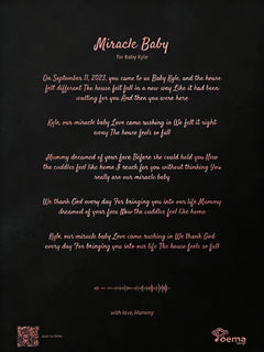 Foil Lyrics Portrait — Black