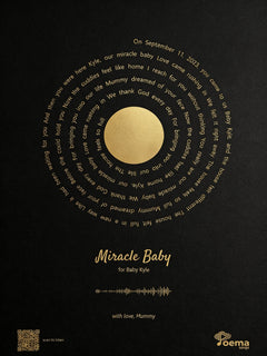 Foil Lyrics Portrait — Black