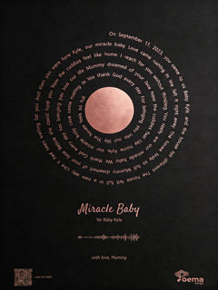 Foil Lyrics Portrait — Black